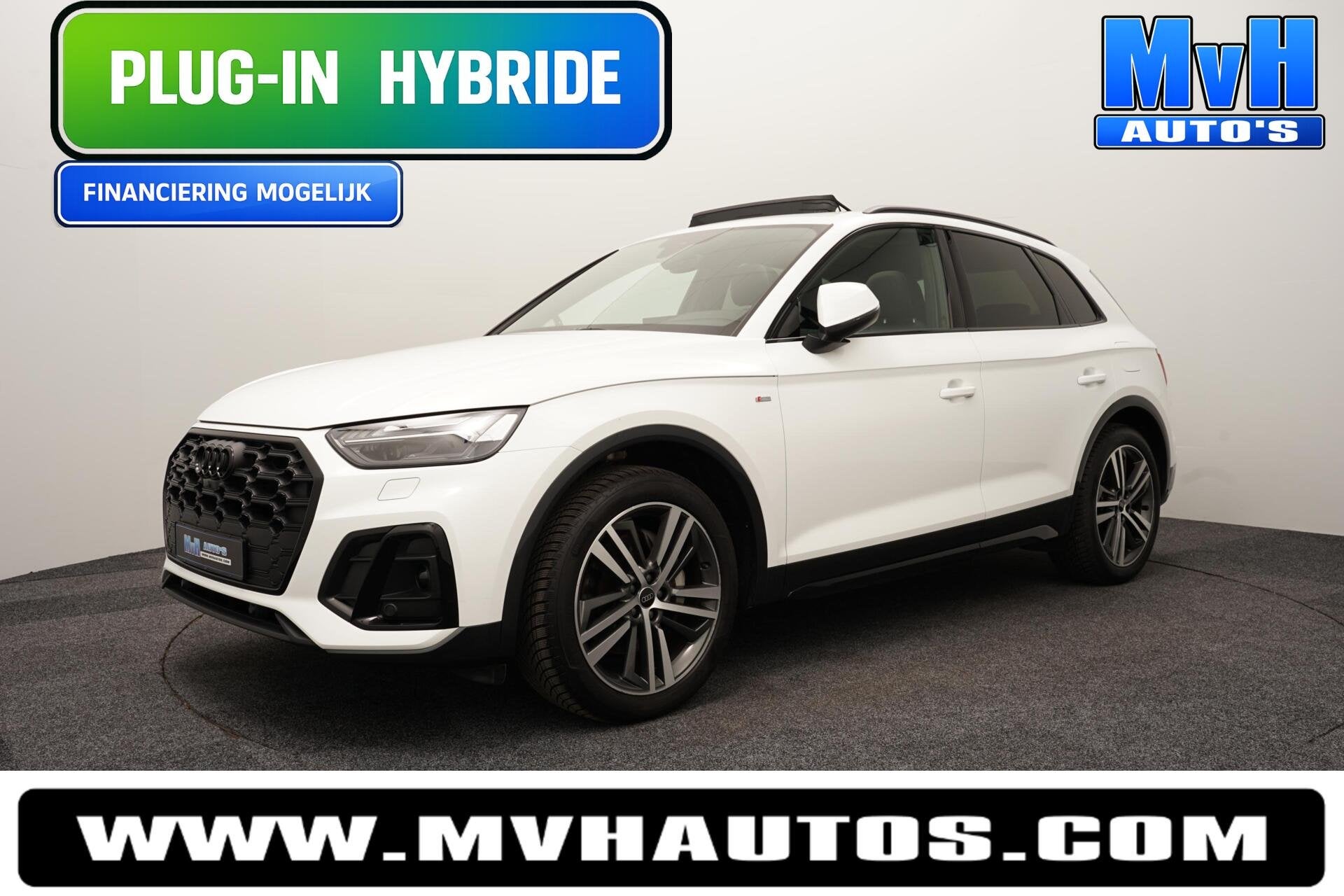 Audi Q5 50 TFSI e S Ed.|LUCHTVERING|RS-ZETELS|MATRIX|PANO|SO, Automaat, Gebruikt, Zwart, 4 cilinders
