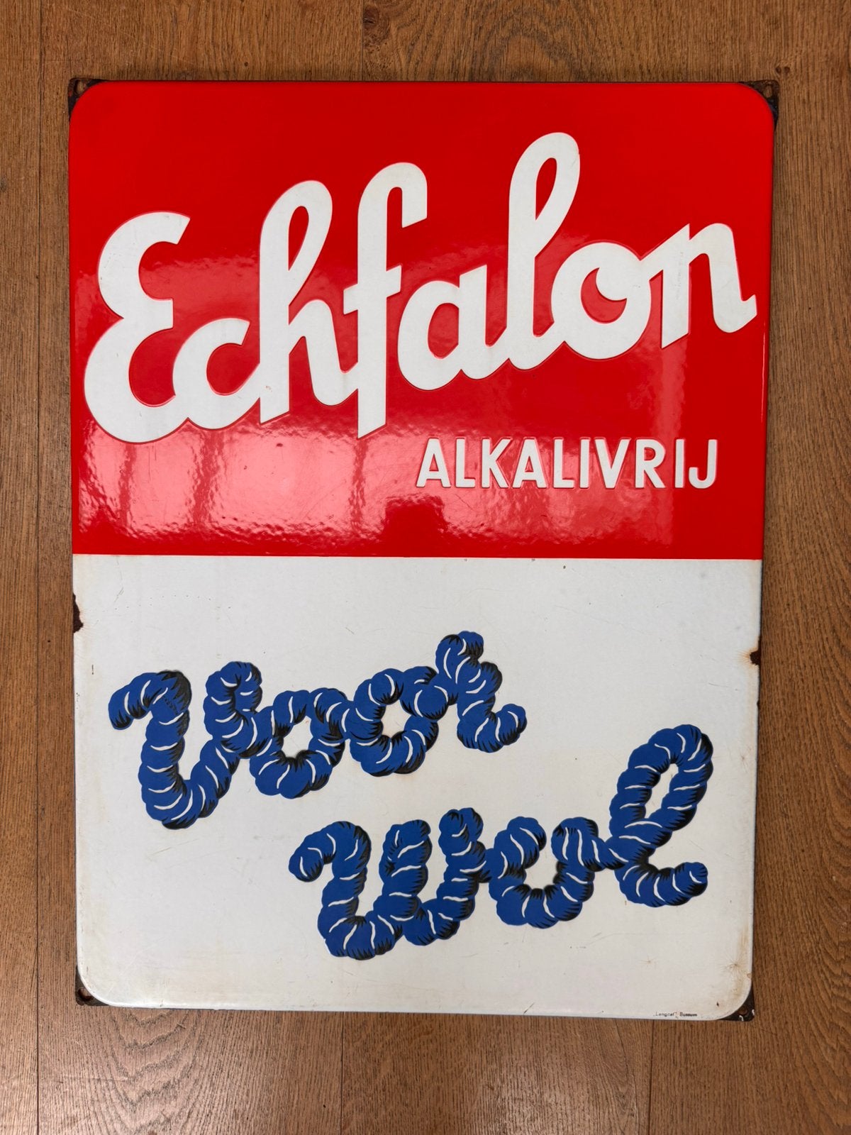 Emaille reclamebord Echfalon, Verzamelen, Ophalen of Verzenden, Gebruikt, Reclamebord