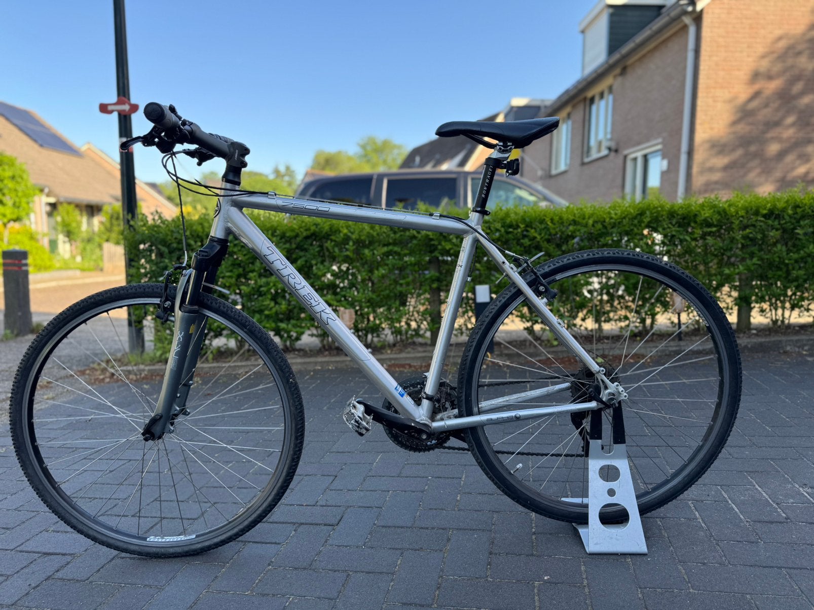 Trek 7500 54,5” Deore met voorvering, Fietsen en Brommers, Ophalen, Gebruikt, Hardtail, Velgrem