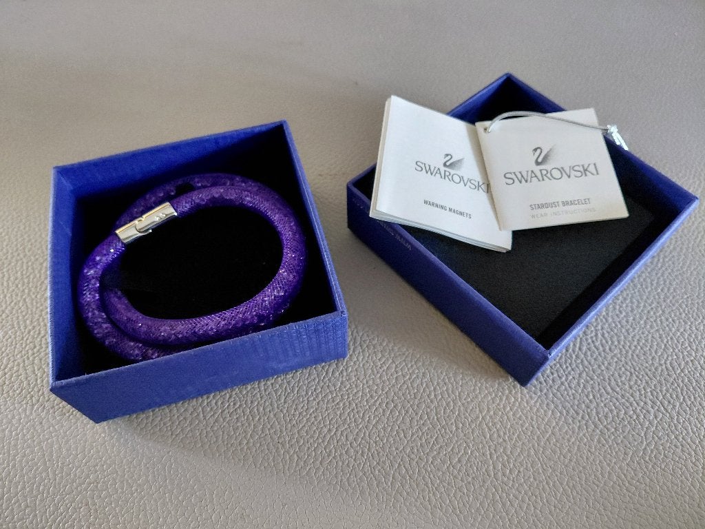 Swarovski Stardust armband, Ophalen of Verzenden, Nieuw, Paars, Overige materialen