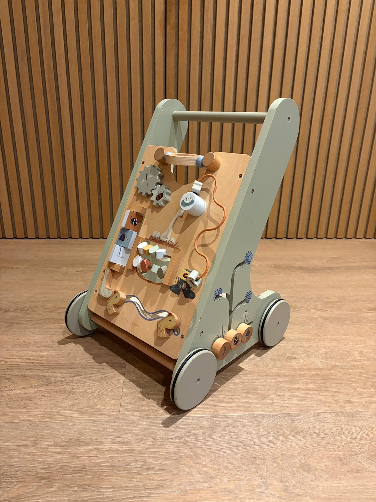 Loopwagen - Little Dutch, Kinderen en Baby's, Speelgoed | Houten speelgoed, Ophalen, Zo goed als nieuw, Duw- of Trekspeelgoed