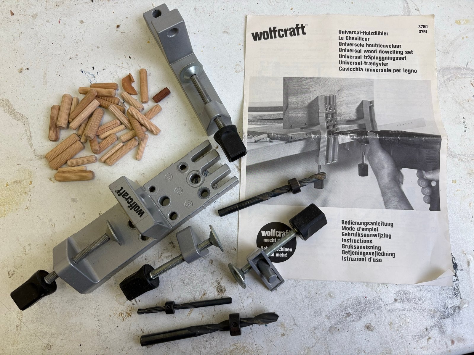 Wolfcraft Universele Houtdeuvelaar Set - Zo goed als nieuw, Ophalen, Zo goed als nieuw, Overige typen, Overige merken