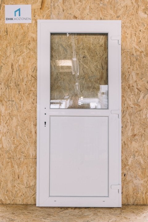 AANBIEDING! Kunststof buitendeur met kozijn uit voorraad, Doe-het-zelf en Verbouw, Deuren en Horren, Niet ingevuld, 80 tot 100 cm