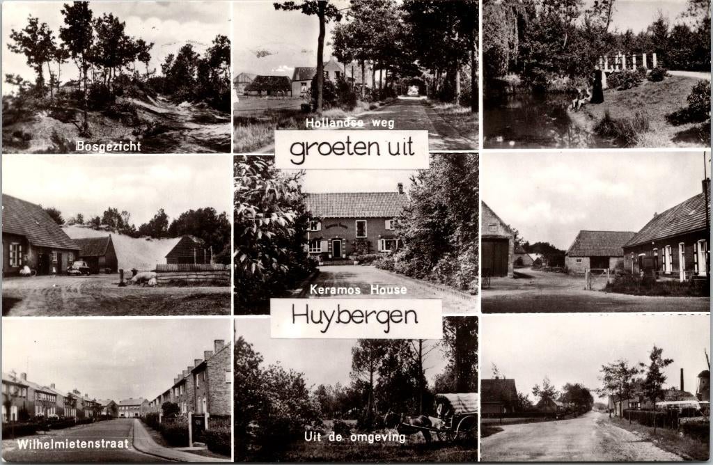 Groeten uit Huijbergen - 2 ansichtkaarten, Verzamelen, Verzenden, 1960 tot 1980, Gelopen, Noord-Brabant