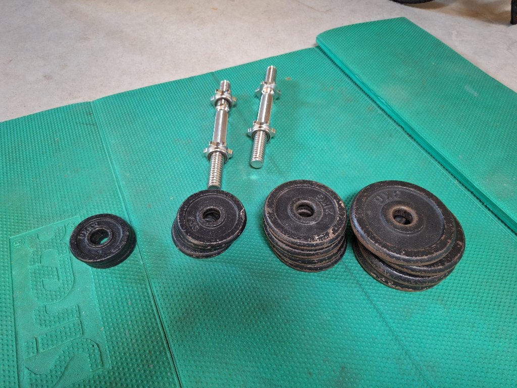 Dumbels met losse gewichten, Ophalen, Gebruikt, Armen, Dumbbell