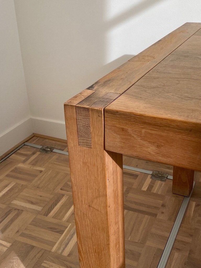 Eikenhouten eetkamertafel, Ophalen, Strak, Gebruikt, Eikenhout
