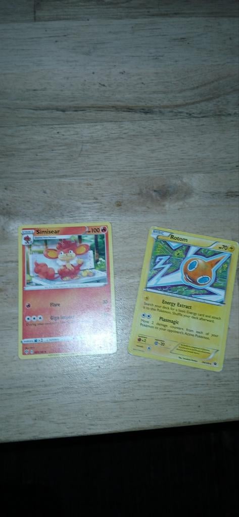 2 Pokémon kaarten: Simisear en Rotom, Ophalen of Verzenden