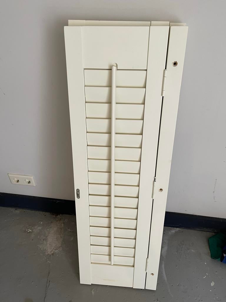 Gebruikte shutters in diverse maten, makkelijk overschilderb, Gebruikt, Overige typen, Ophalen of Verzenden, 200 tot 215 cm