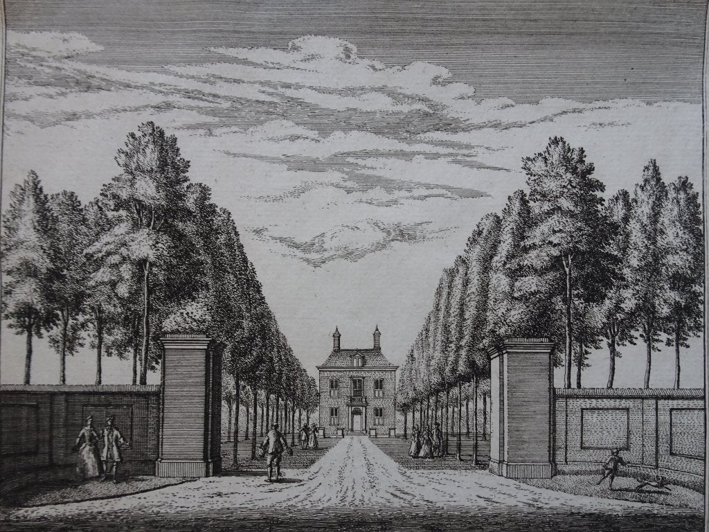 gravure landgoed Meerestein Merestijn Beverwijk Rademaker, Verzenden, Architectuur, Gravure, Origineel