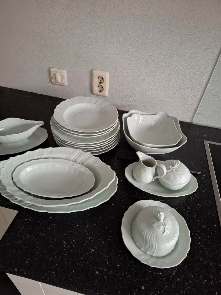 Hutschenreuther Dresden Seladon Servies, Antiek en Kunst, Antiek | Servies compleet, Ophalen