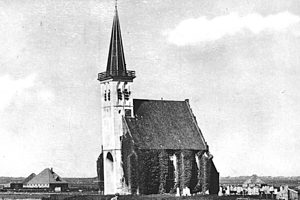 983543	Texel	Ned Herv Kerk	Den Hoorn	1958	Postzegel Afgewee, Ophalen of Verzenden, 1940 tot 1960, Gelopen, Waddeneilanden