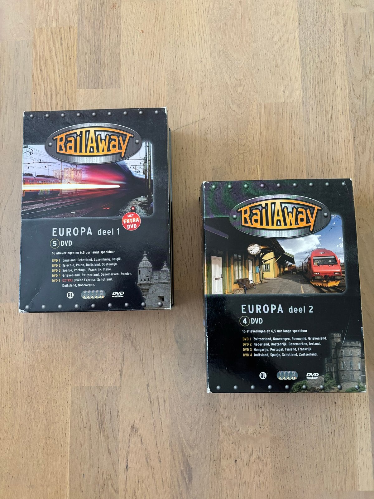 RailAway Europa deel 1 & 2 DVD Boxset, Alle leeftijden, Ophalen of Verzenden, Gebruikt