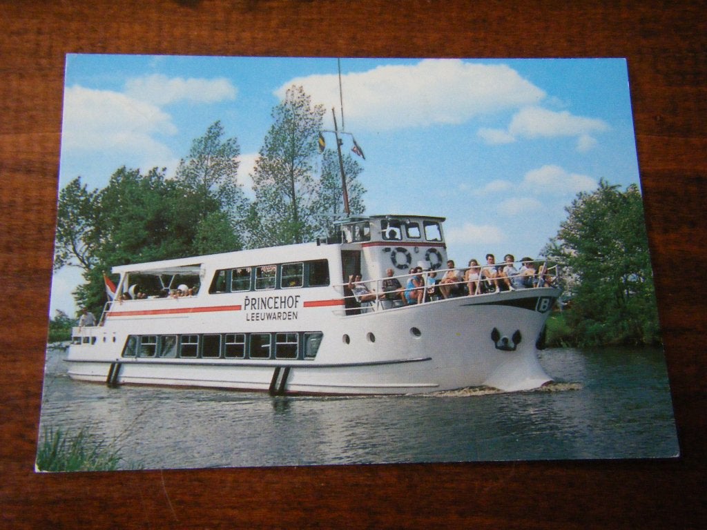 Y41 - Leeuwarden - Rondvaartboot Princehof - Mooi/Oud 2, Ophalen of Verzenden, 1960 tot 1980, Friesland