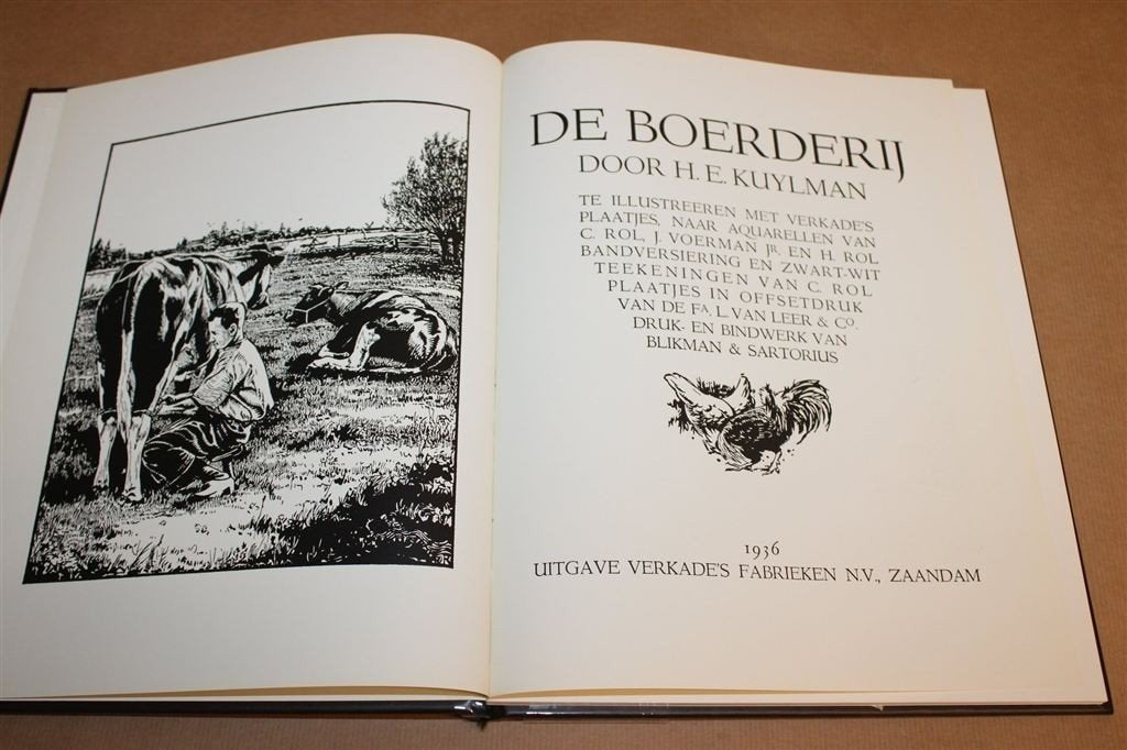 De Boerderij — Verkade Album Herdruk, Boerenleven 1936, Ophalen of Verzenden, Gelezen