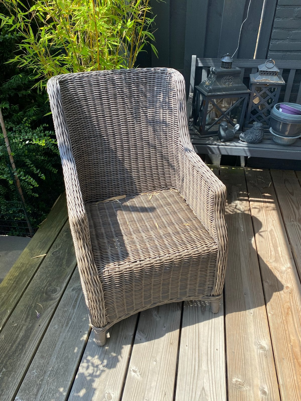 Intratuin Wicker Stoel Z.G.A.N., Ophalen, Zo goed als nieuw, Wicker