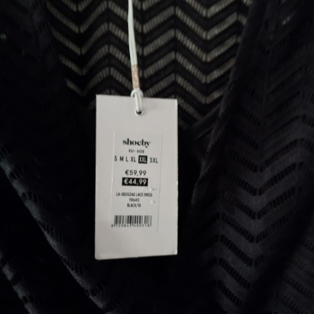 Shoeby Zwart Kanten Jurkje - Nieuw met kaartje, Zwart, Maat 46/48 (XL) of groter, Nieuw, Ophalen of Verzenden