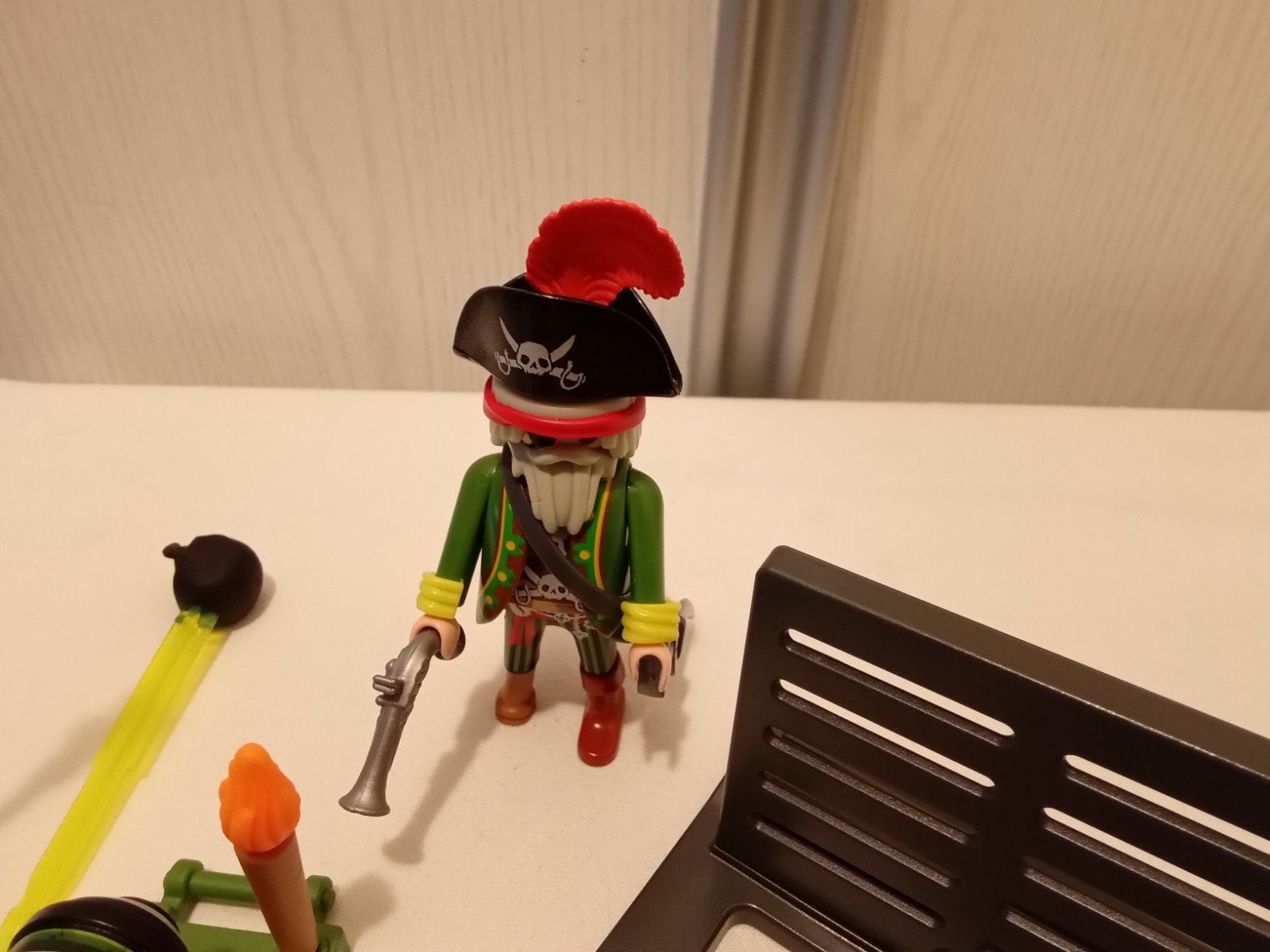 Playmobil 6162 piratenkapitein met groene kanon compleet, Pirates, Complete set, Overige typen, Ophalen of Verzenden