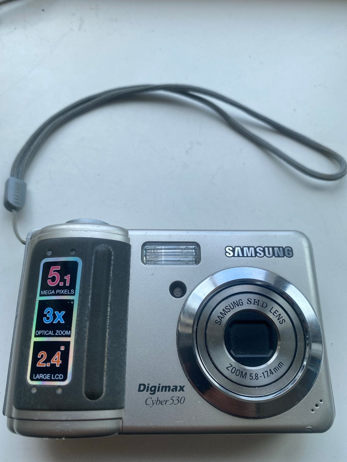 Samsung Digimax Cyber530 Compactcamera - 5.1 MP, 3x Zoom, Audio, Tv en Foto, Fotocamera's Digitaal, Ingebouwde flitser, Gebruikt