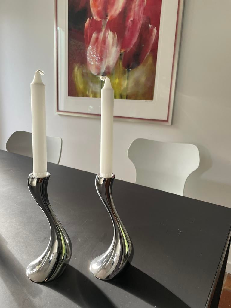 Georg Jensen kandelaars (2), Verzenden, Nieuw, Overige materialen, Minder dan 25 cm