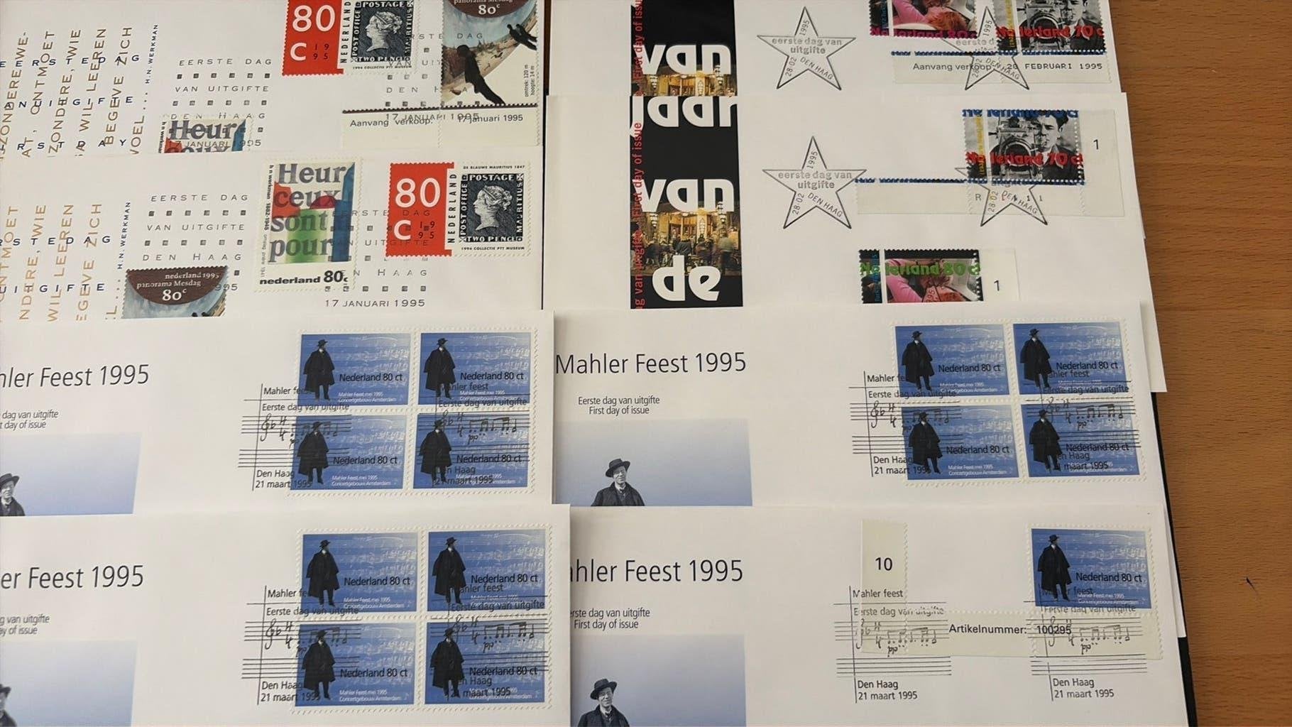 8x fdc 332, 333, 334 anders geplakt, Ophalen of Verzenden, Onbeschreven, Nederland