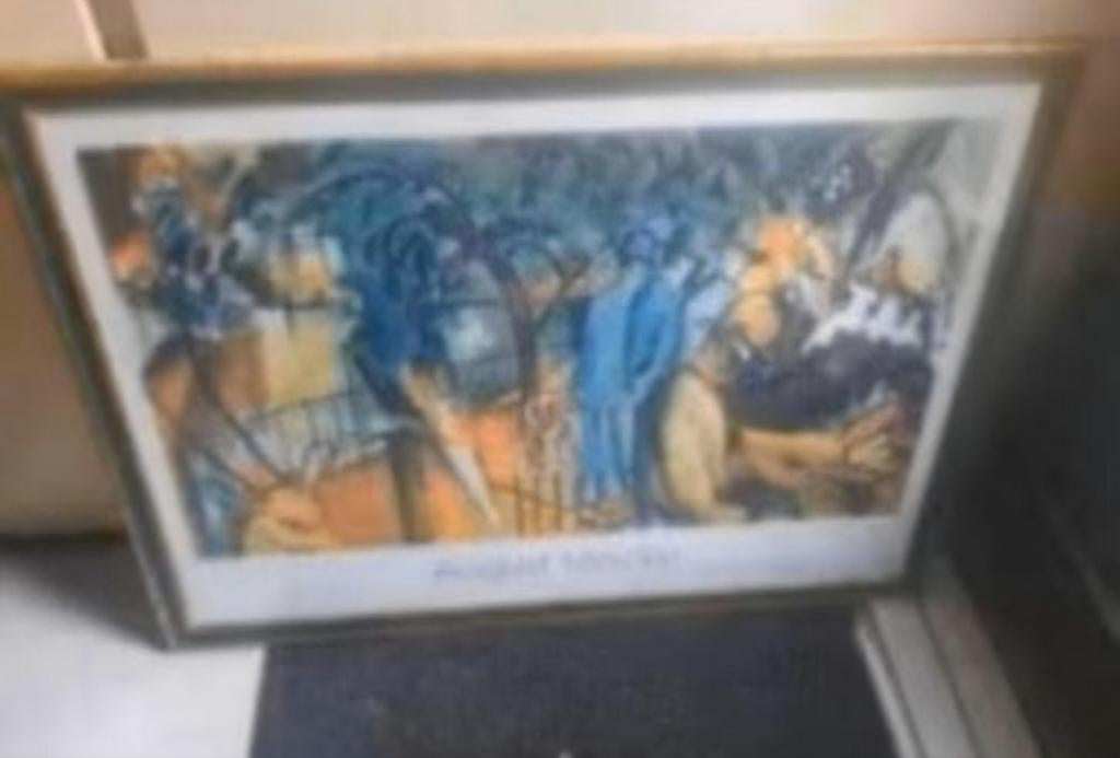Mooi schilderij august macke, Ophalen, Gebruikt, 50 tot 75 cm, Schilderij