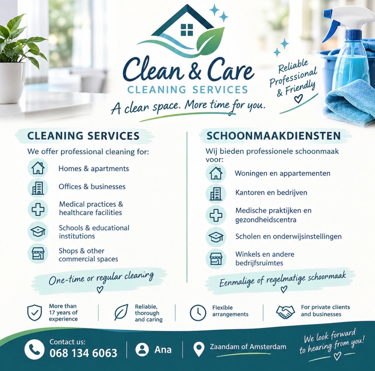 Schoonmaakdienst, Diensten en Vakmensen, Glazenwassen binnen