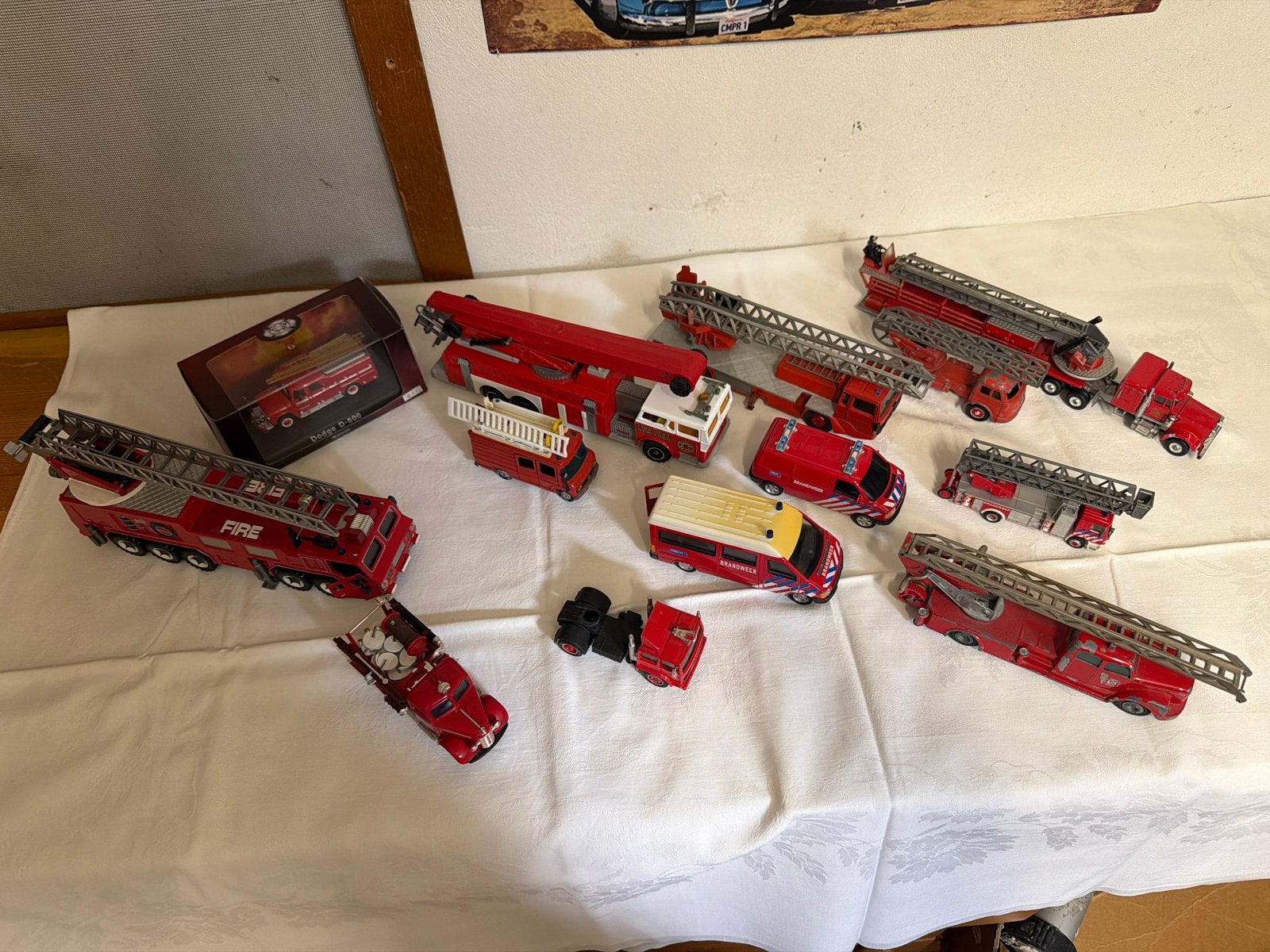 Verzameling antieke brandweerauto's - Diverse modellen, Overige merken, Gebruikt, 1:50 of kleiner, Ophalen of Verzenden