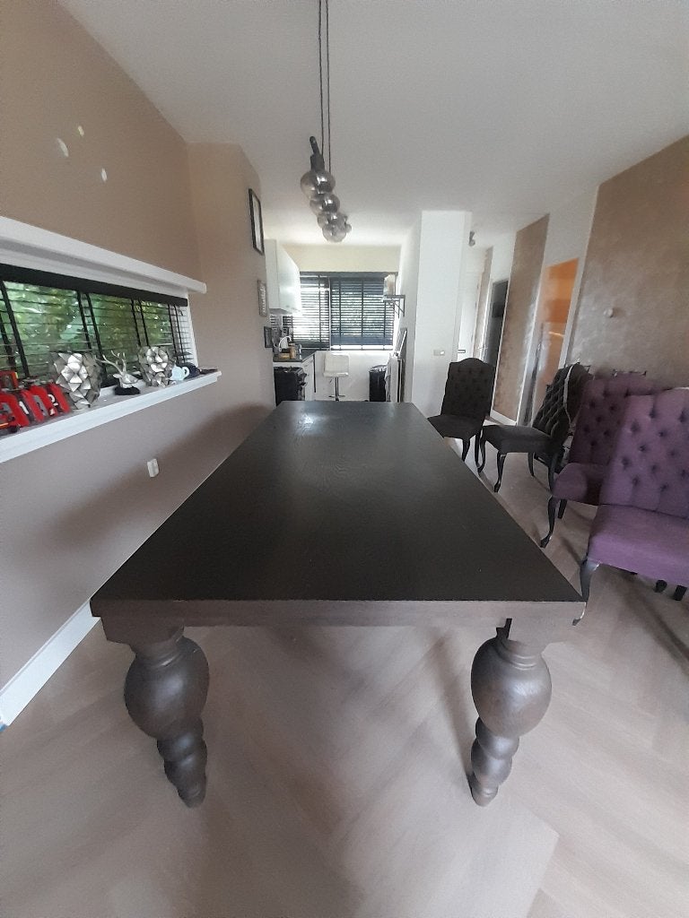 Aangeboden mooie masieve 6pers eetkamertafel (hout), Huis en Inrichting, Tafels | Eettafels, Ophalen, Gebruikt, 100 tot 150 cm