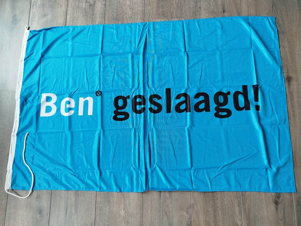 Vlag Ben geslaagd, Ophalen of Verzenden, Nieuw