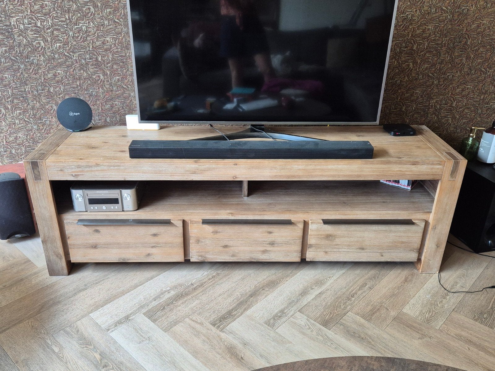 Pronto Salzburg TV-meubel met 3 lades en kabelgaten, Ophalen, Gebruikt, 150 tot 200 cm, Minder dan 100 cm