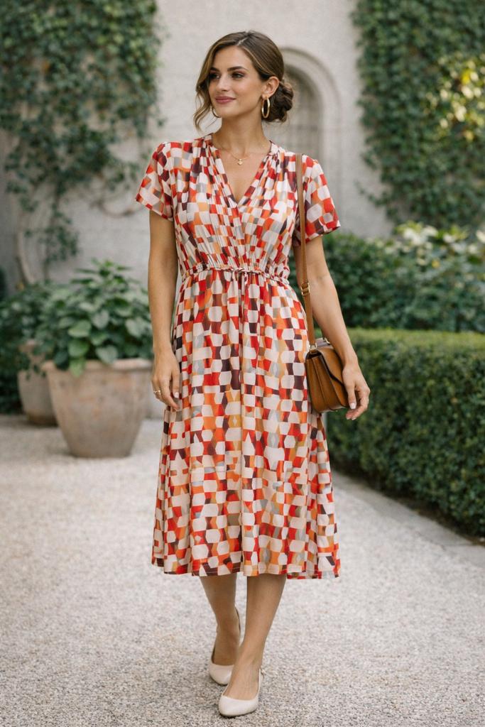Jurk Expresso (38), Kleding | Dames, Jurken, Zo goed als nieuw, Maat 38/40 (M), Overige kleuren, Onder de knie, Ophalen of Verzenden