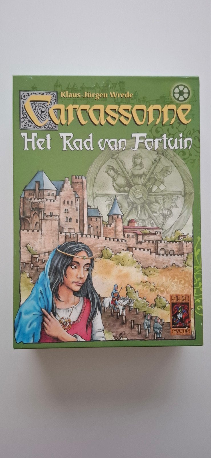 Carcassonne Het Rad van Fortuin, Drie of vier spelers, Ophalen of Verzenden, Zo goed als nieuw, 999 Games