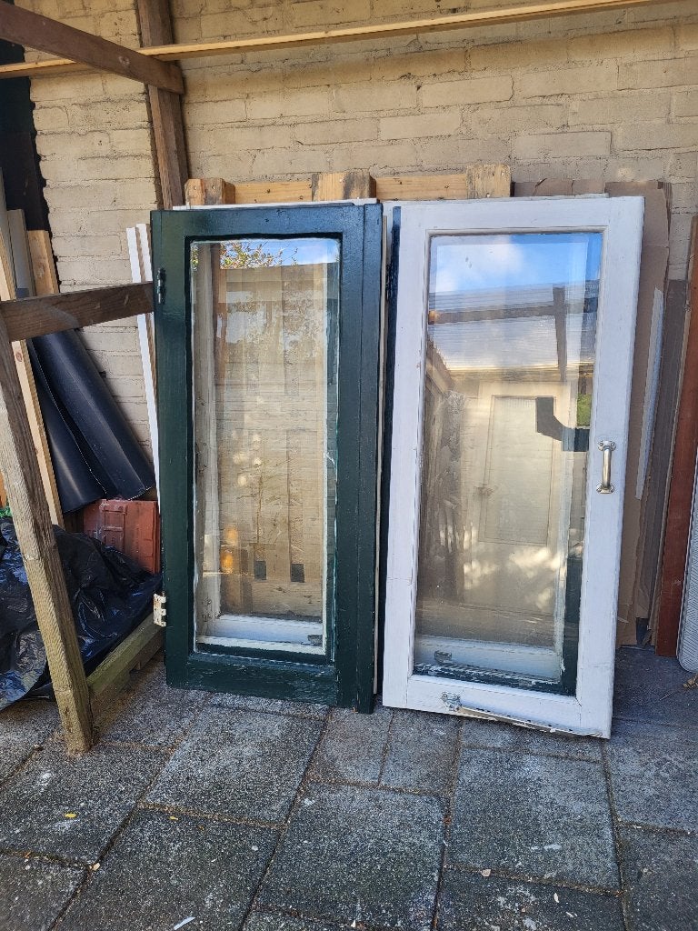 Ramen 6 stuks, Doe-het-zelf en Verbouw, Glas en Ramen, Gevelraam of Ruit, Gebruikt, Minder dan 80 cm, Minder dan 80 cm