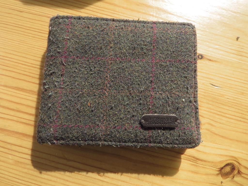 tweed wallet tweed portefeuille Heritage Traditions, Ophalen of Verzenden, Gebruikt, Overige merken