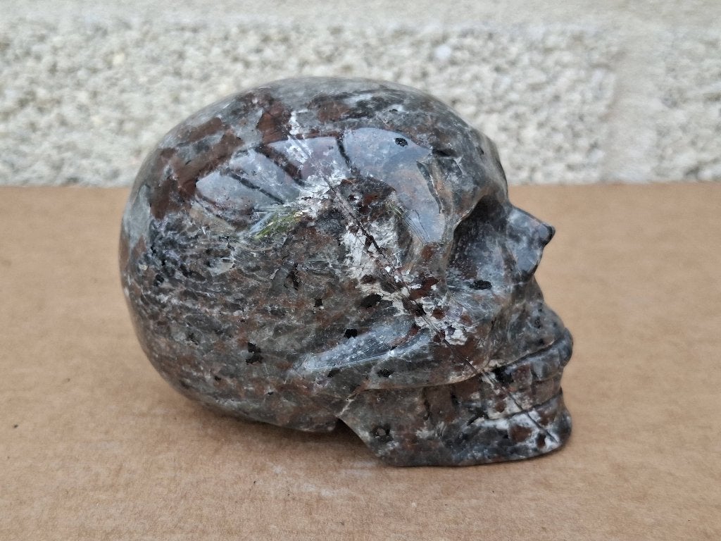 Yooperlite schedel no 2, Ophalen of Verzenden, Mineraal