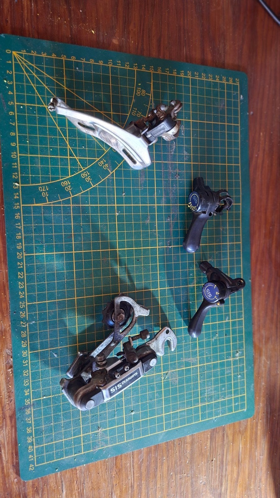 Shimano SIS Derailleur Set met Shifters, Ophalen, Gebruikt, Derailleur of Ketting, Shimano