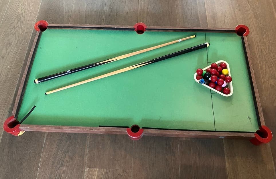Compacte Pooltafel met Accessoires, Sport en Fitness, Biljarten en Poolen, Ophalen, Gebruikt, Pooltafel