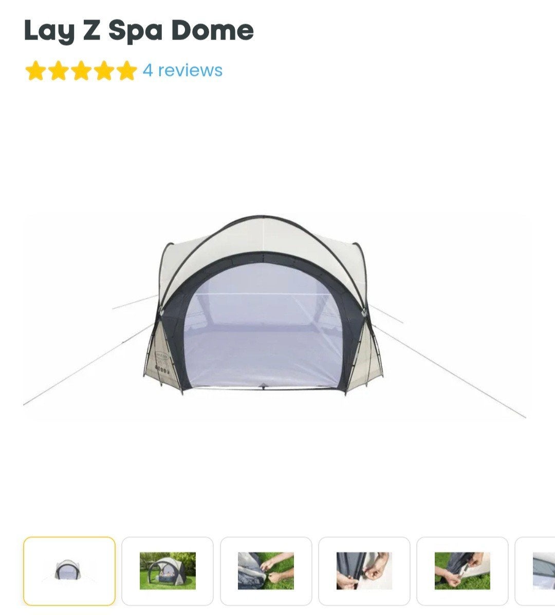Schaduwtent, Ophalen