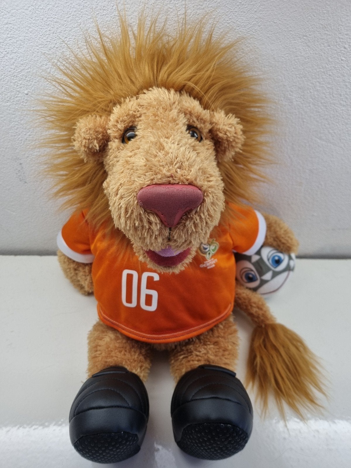 Orig,FIFA WORLDCUP2006,ORANJE VOETBALLEEUW,45cm,Kaart/Label!, Ophalen of Verzenden, Zo goed als nieuw, Overige typen
