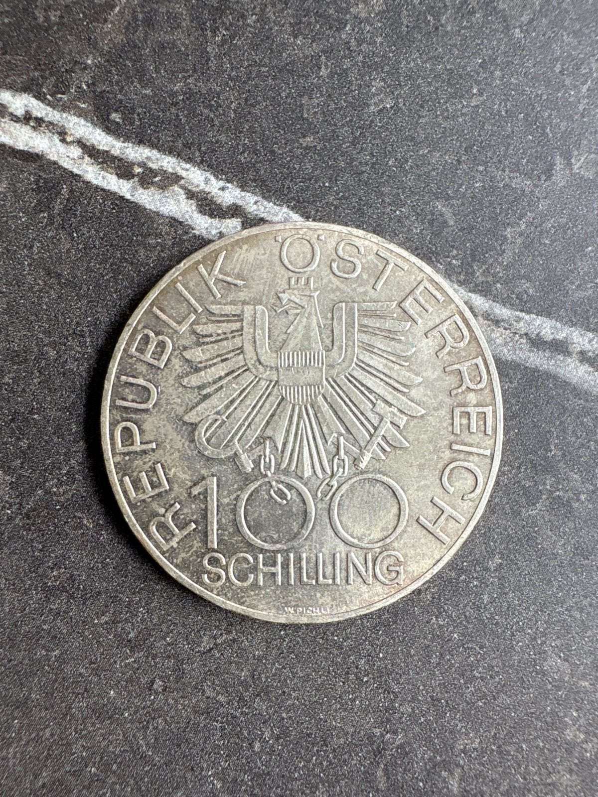 Oostenrijkse 100 Schilling munt 1979 - Wiener Neustadt, Ophalen, Oostenrijk, Losse munt, Zilver