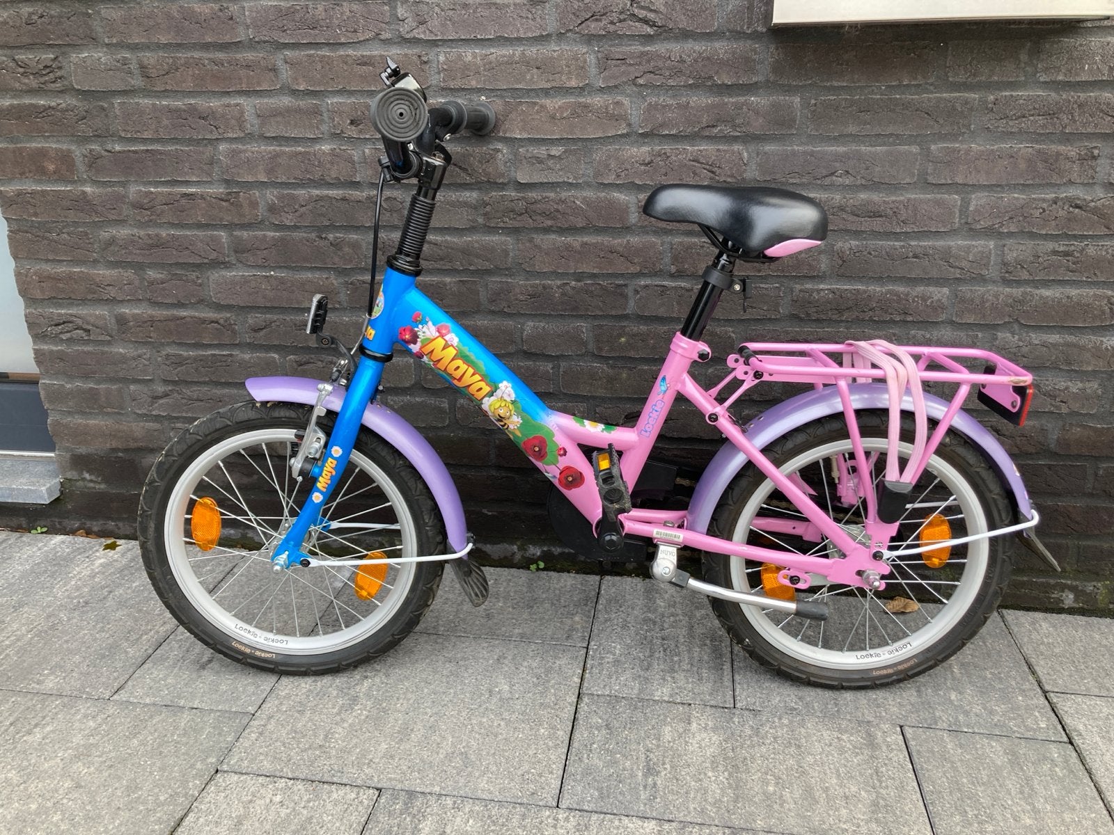 Kinderfiets Loekie Maya de Bij 16 inch, Ophalen, Gebruikt, Terugtraprem, 16 tot 20 inch