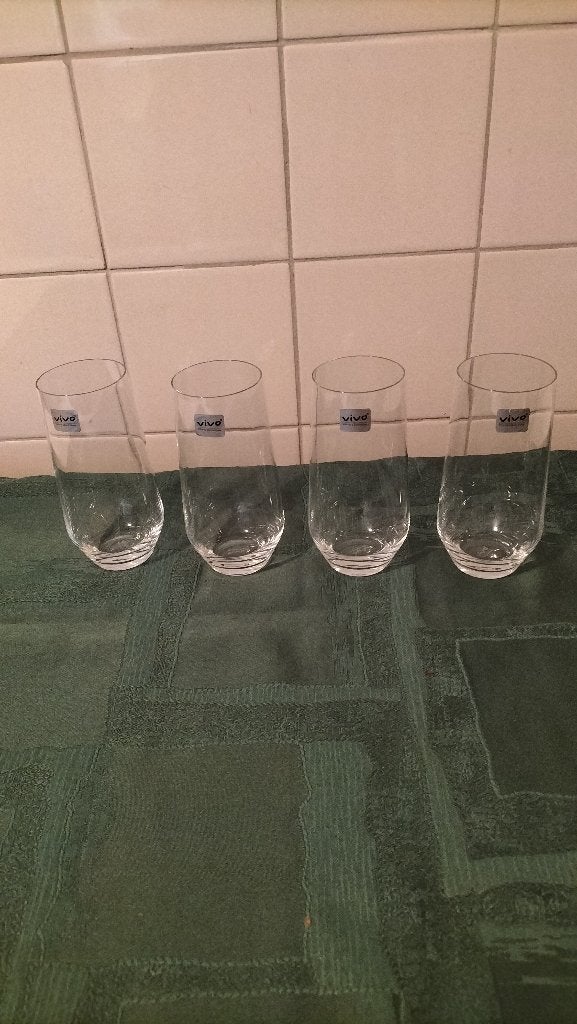 4 Vivo longdrinkglazen - Nieuw, Huis en Inrichting, Glas of Glazen, Nieuw, Ophalen of Verzenden, Glas