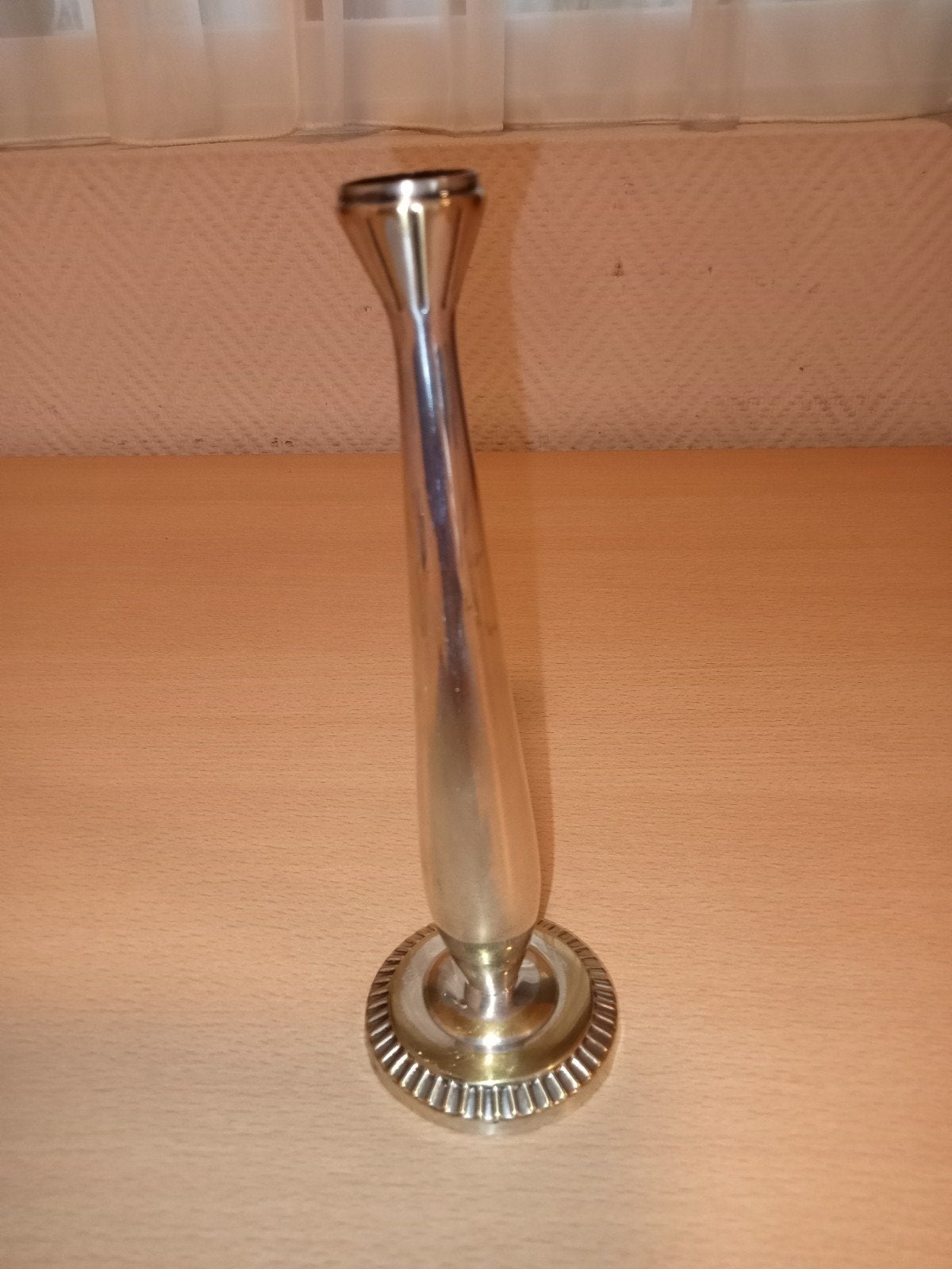 Verzilverd vintage Soliflore vaasje uit midden vorige eeuw, Ophalen of Verzenden