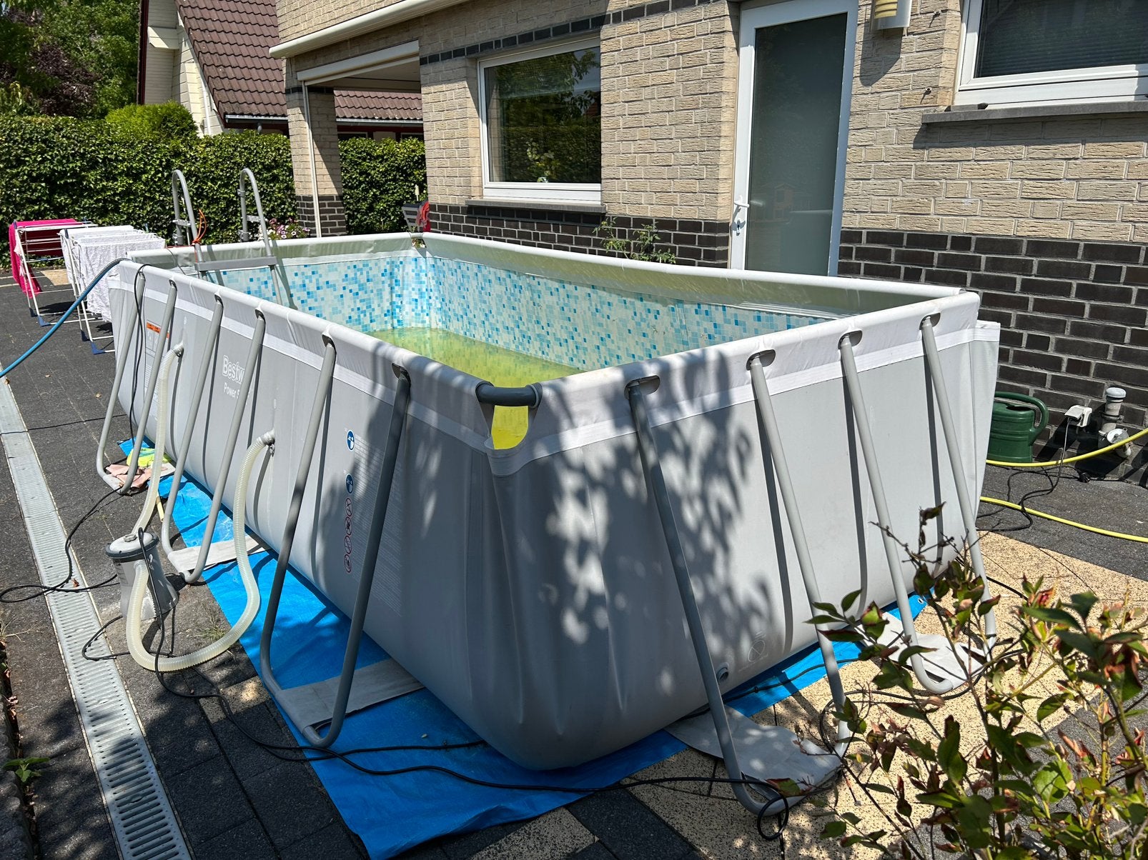 Zwembad 170x380 90 diep gratis, Tuin en Terras, Ophalen, Gebruikt, 200 tot 300 cm, Opzetzwembad