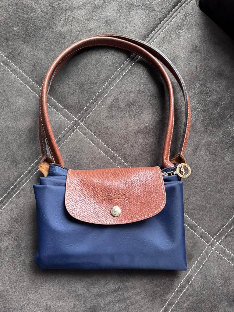 Longchamp tas Le Pliage L origineel, Ophalen of Verzenden, Gebruikt, Blauw, Handtas