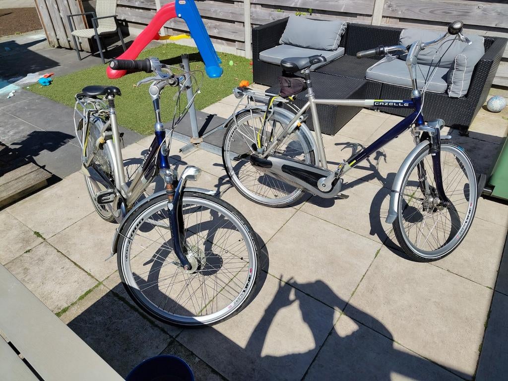 2 x Gazelle Chamonix - Heren en Vrouwenfiets, Fietsen en Brommers, Fietsen | Dames | Damesfietsen, 56 cm of meer, Ophalen, Gebruikt