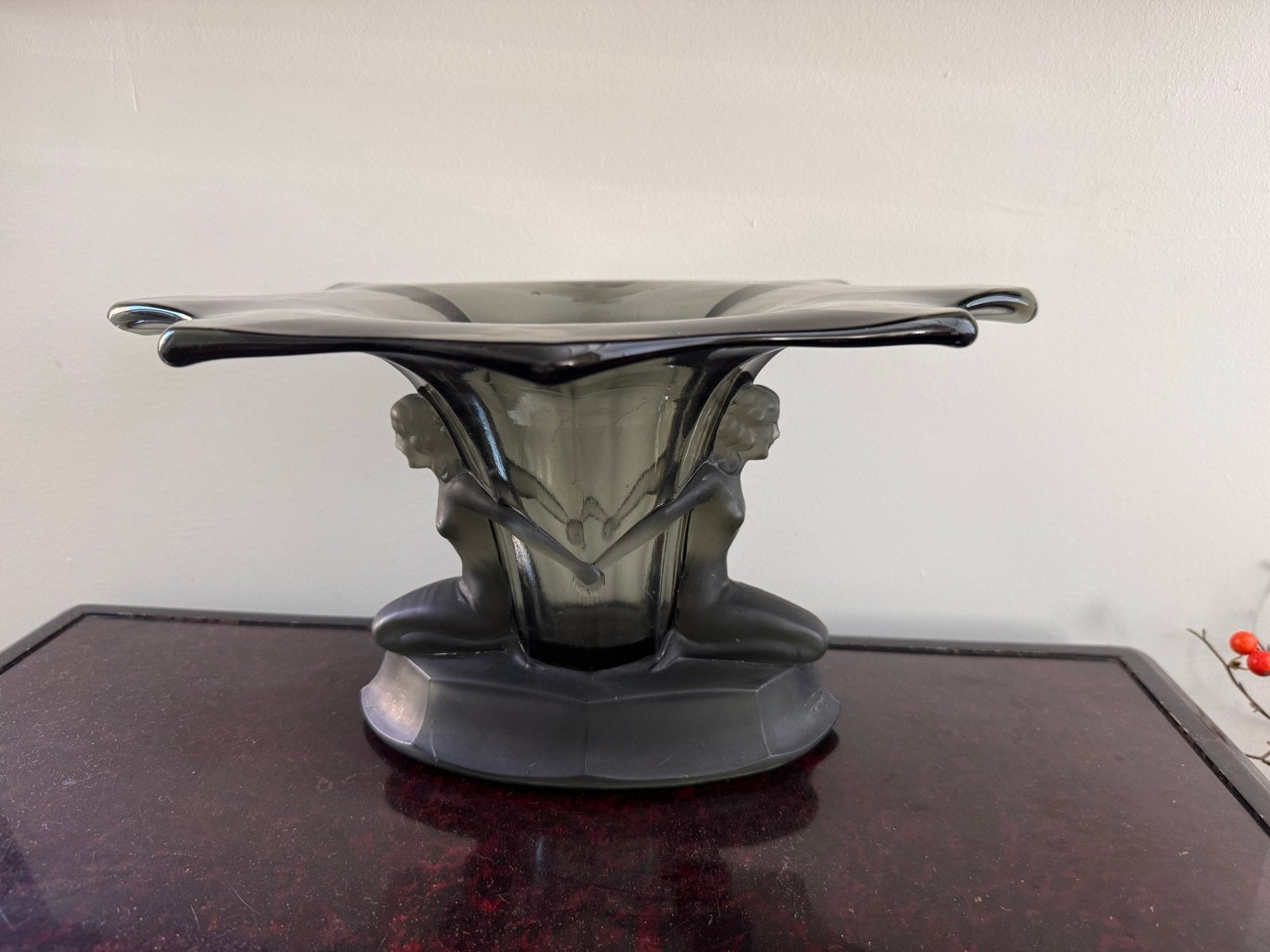 Art Deco persglazen vaas, Walther & Sohne, Antiek en Kunst, Ophalen of Verzenden