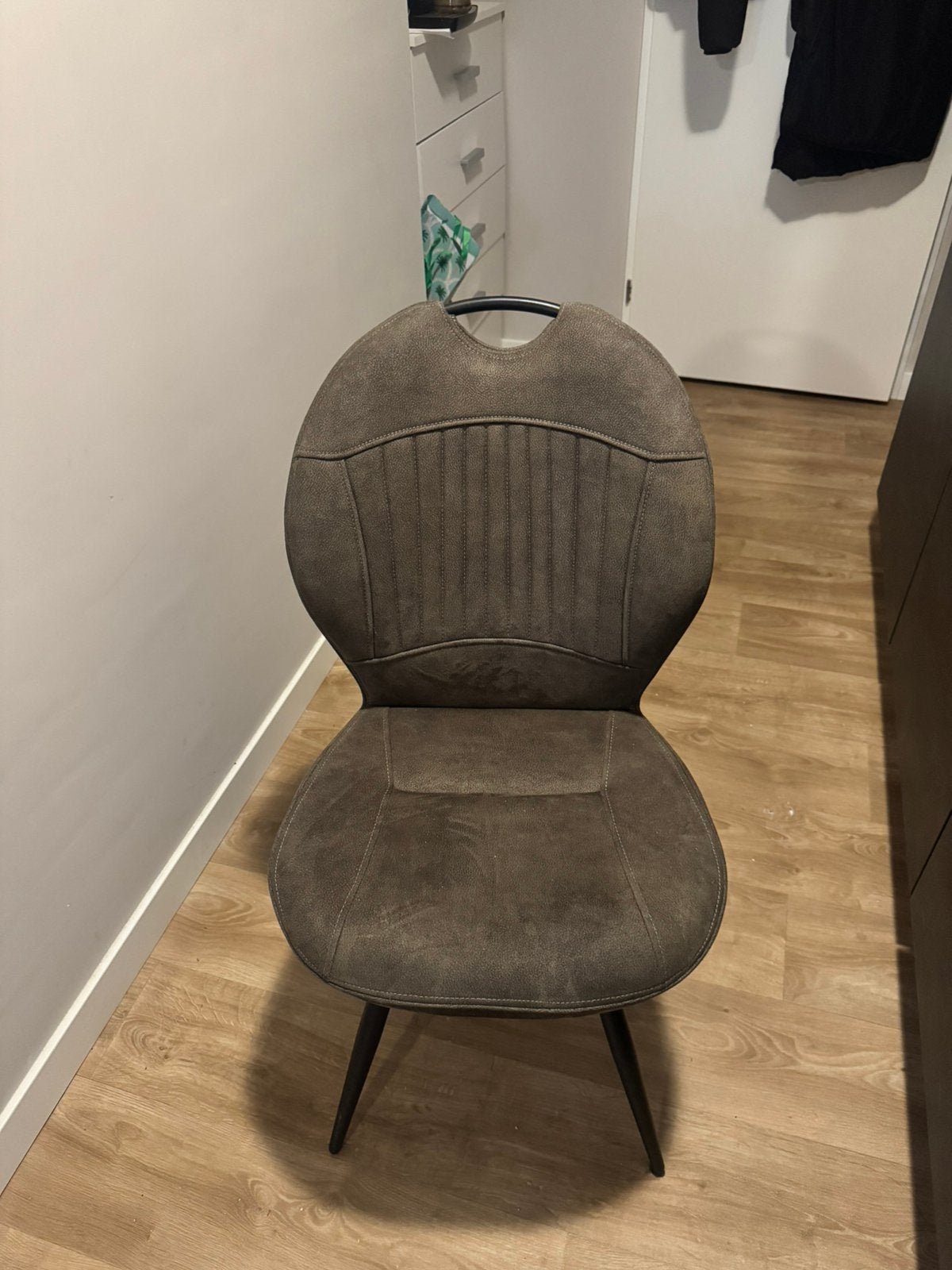 Eetkamerstoelen stoel woonexpress, Ophalen, Zo goed als nieuw, Grijs, Vijf, Zes of meer stoelen