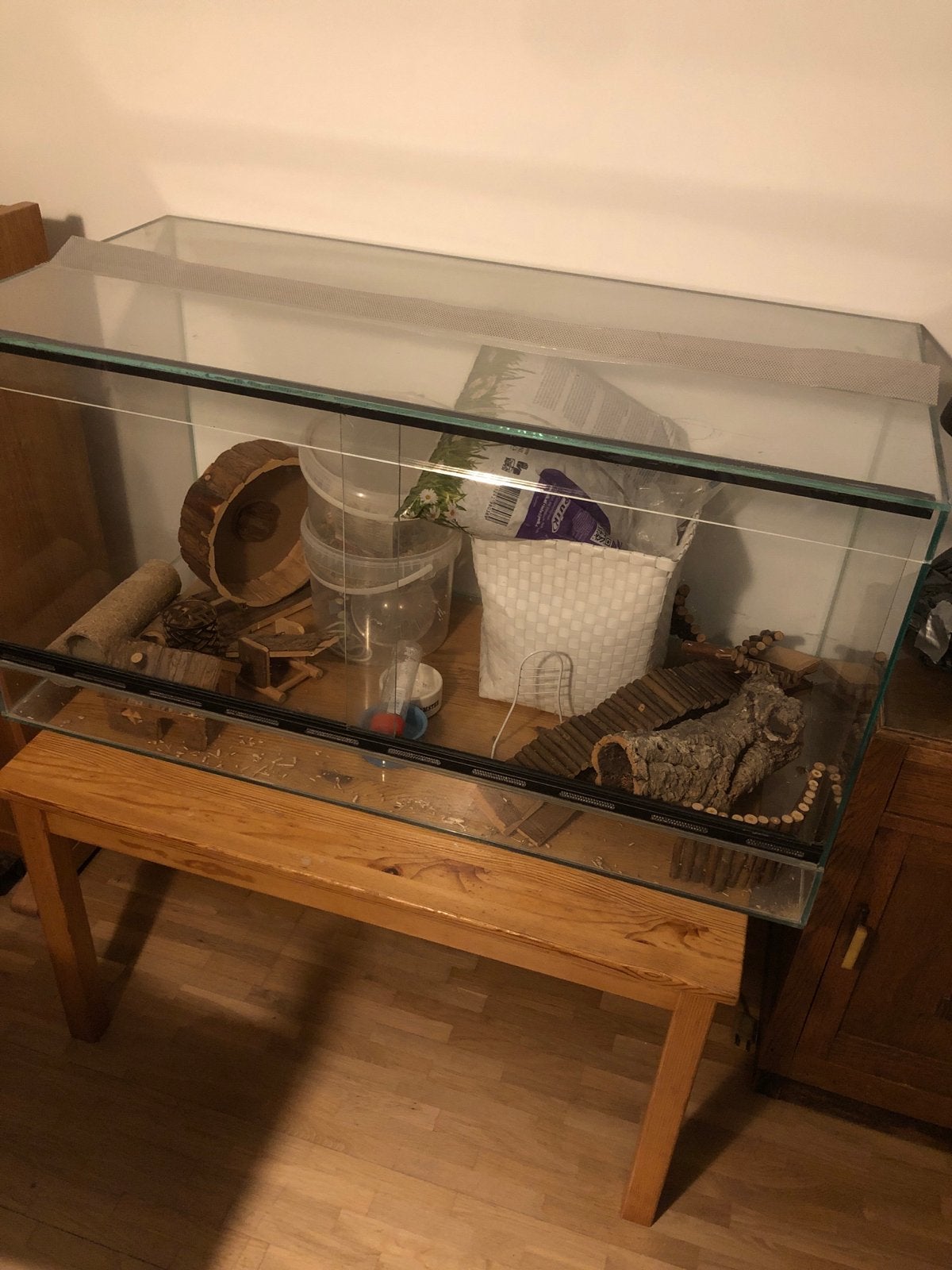 Terrarium met hamster spullen, Kooi, Hamster, 75 tot 110 cm, Ophalen