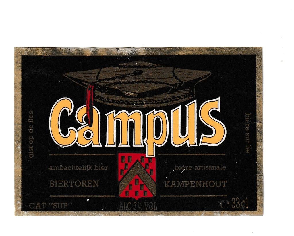 Bieretiket Campus - Brouwerij Biertoren, Kampenhout - België, Ophalen of Verzenden, Nieuw, Overige typen, Overige merken